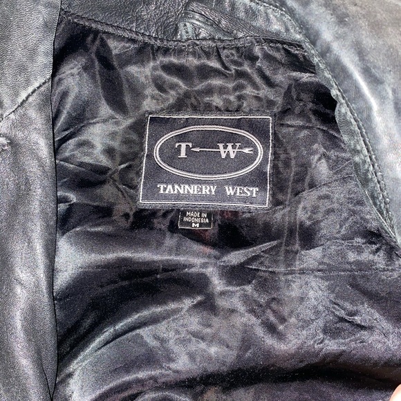 Vintage Tannery West belted leather Jacket - Picture 3 of 4